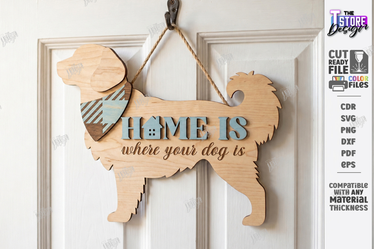 Pet Home Sign Laser Cut | Dog Wall Sign | Welcome Home Sign