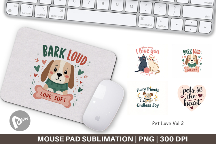 Mouse Pad Pet Love Quotes