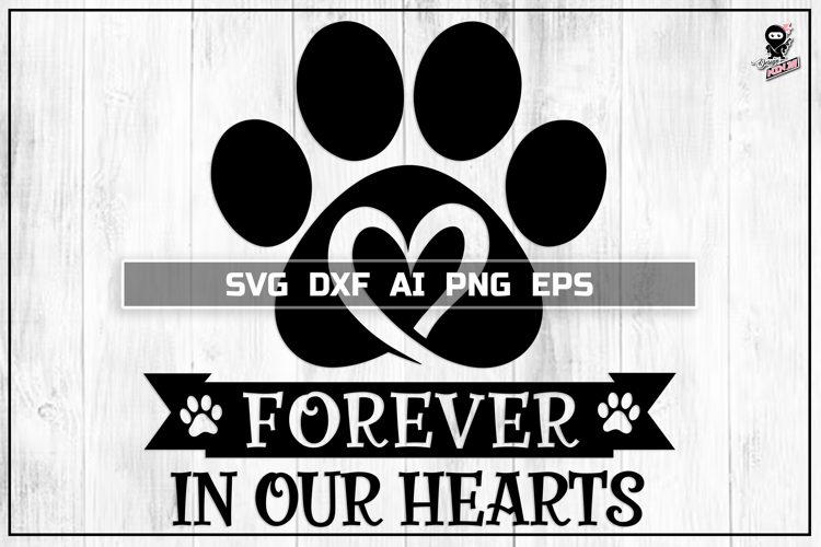 Pet Memorial SVG, Cat/Dog Paw, Memorial Cut file decal