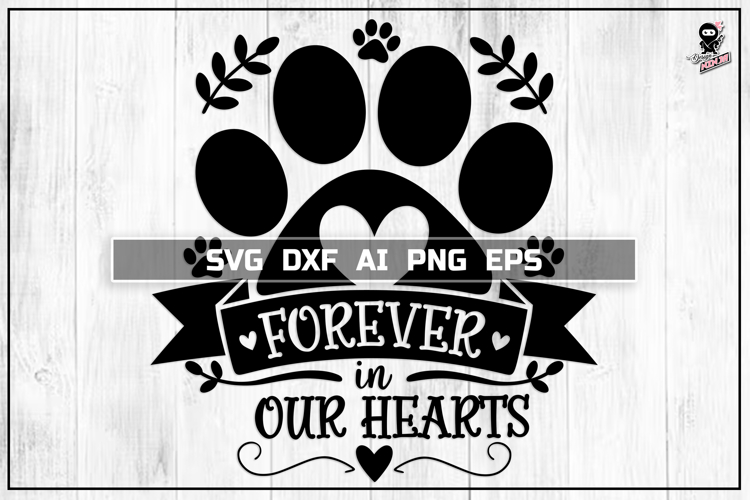 Pet Memorial SVG, Cat/Dog Paw, Memorial Cut file decal