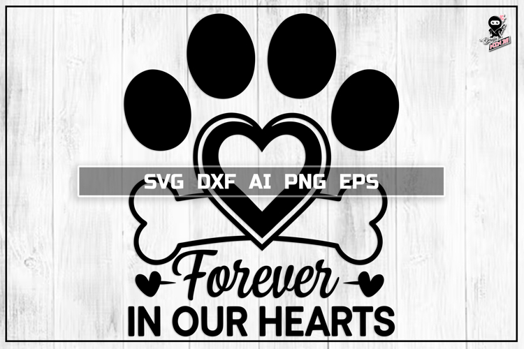 Pet Memorial SVG, Cat/Dog Paw, Memorial Cut file decal