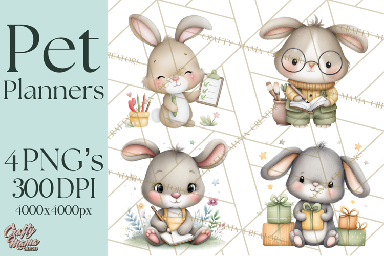 Pet Clipart PNG, Pastel Animal Planner Icons