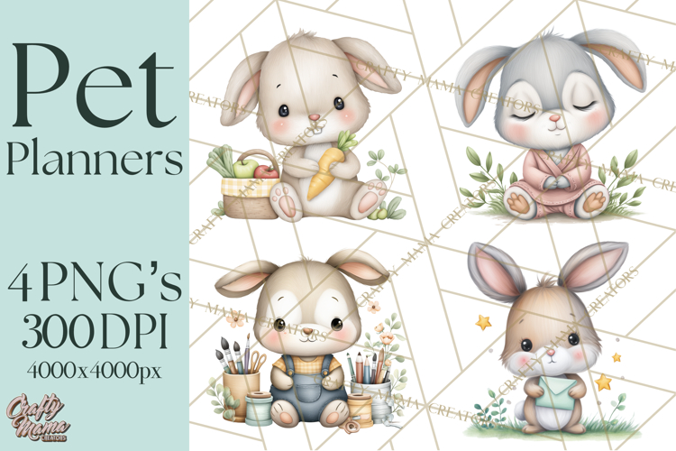Pet Clipart PNG, Pastel Animal Planner Icons
