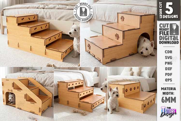 Wooden Pet Stairs Laser Cut Bundle | Pet Accessories Laser