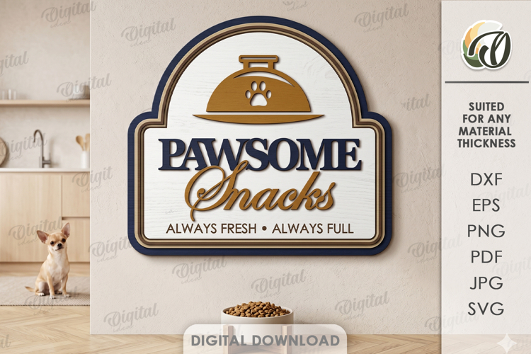 Pet Treat Station Sign Laser Cut. Wall Decor SVG