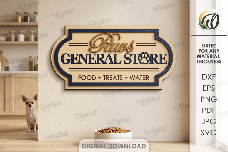Pet Treat Station Sign Laser Cut. Wall Decor SVG