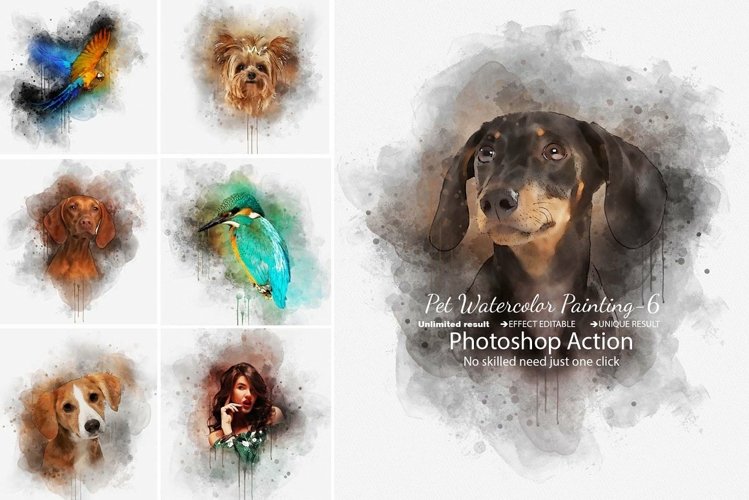 Realistic Pet Watercolor Effect example image 1