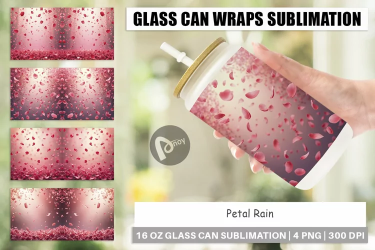 Glass Can Petal Rain