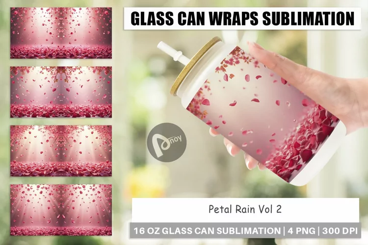 Glass Can Petal Rain