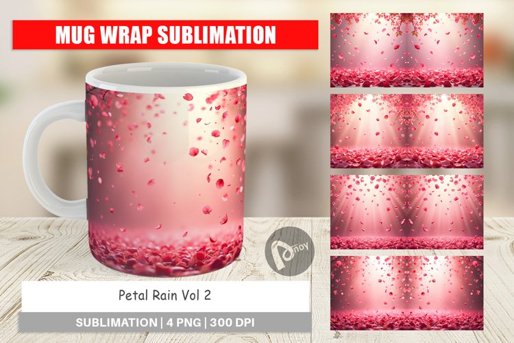 Mug Wrap Petal Rain example image 1