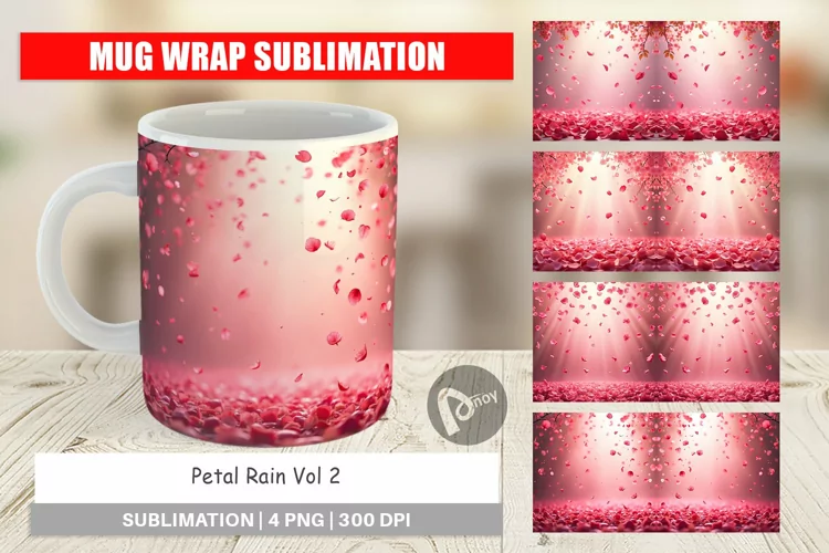 Mug Wrap Petal Rain