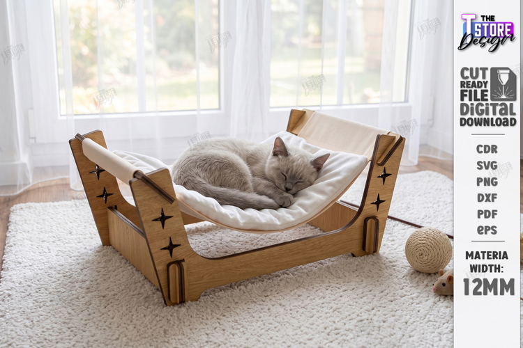 Cat Bed and House Laser Cut | Pet Furniture | Pet Bed Laser