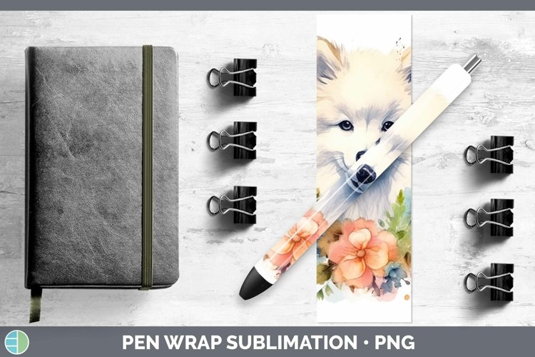 Pets Dogs 04 American Eskie Dog Pen Wrap Sublimation Epoxy P