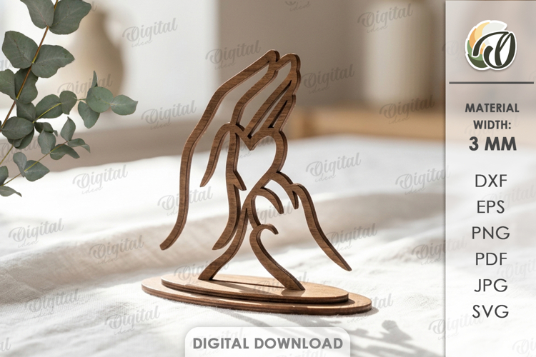 Pet Line Art Stand Laser Cut. Standing Home Decor SVG example image 1
