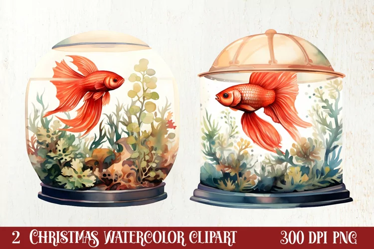 Pets Love Christmas Watercolor Clipart, Christmas PNG
