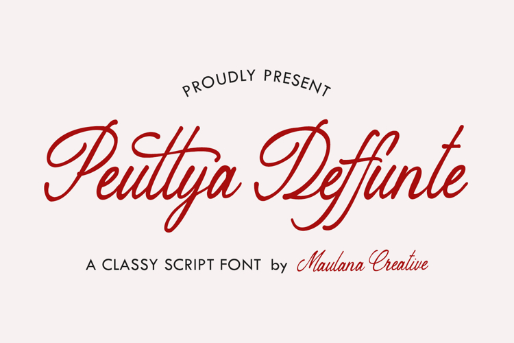 Peuttya Deffunte Sophisticated Classy Script Font