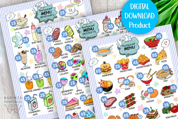 thumbnail image 2 of BOXOB 2pcs Kids Pretend Play Notepads, 40 Pages Restaurant Order & 40 Pages Doctor Visit Playtime Pads Doctor And Waiter Role Play Paper Pads For Kids Provide Fun And Stimulate Imagination 2 of 12