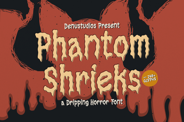 Phantom Shrieks | Dripping Horror Font