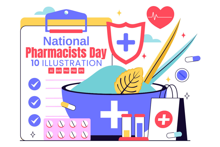 10 National Pharmacists Day Illustration