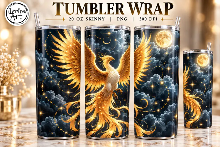 Phoenix Tumbler Sublimation, 20 oz Tumbler Wrap