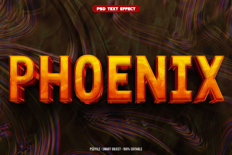 Phoenix 3D editable text effect