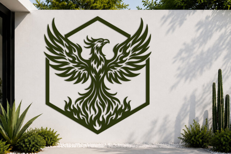 Phoenix Wall Art Laser Cut Design example image 1