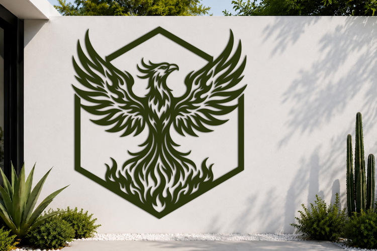 Phoenix Wall Art Laser Cut Design