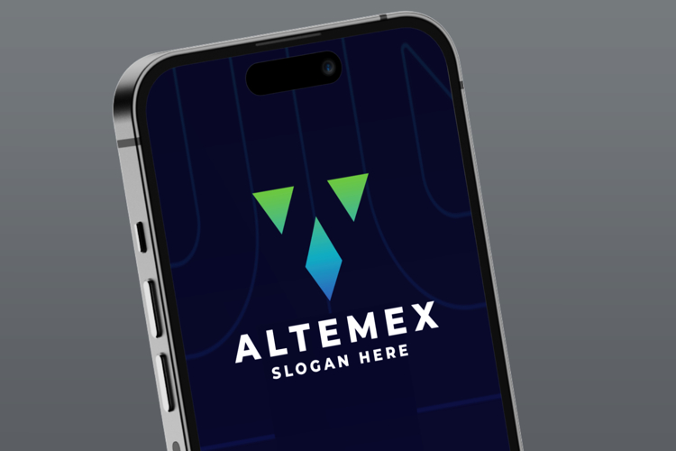 Geometric Triangles Letter A Logo