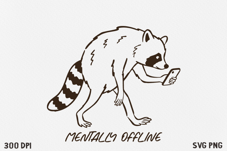 Funny Raccoon SVG PNG, Viral raccoon meme.