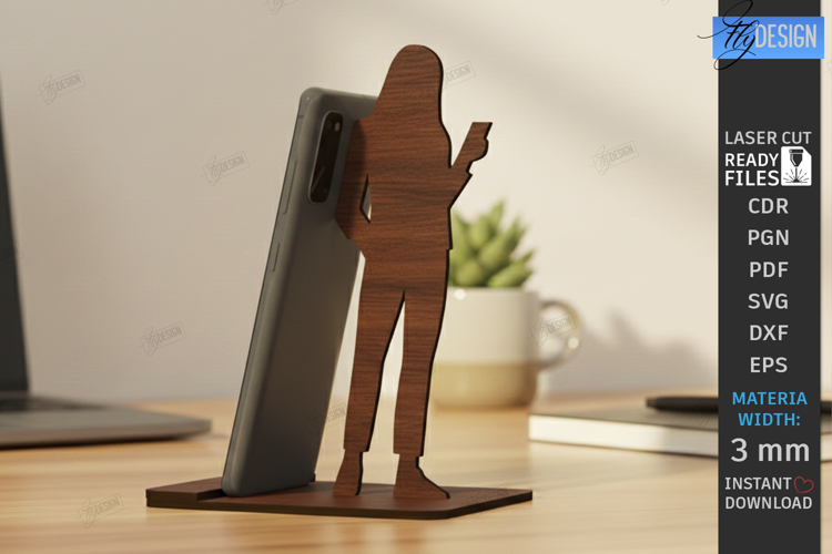 Phone Stand Laser Cut|Human Figures Silhouette |Phone Holder