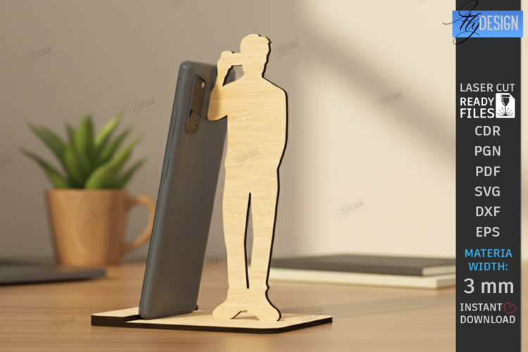 Phone Stand Laser Cut|Human Figures Silhouette |Phone Holder