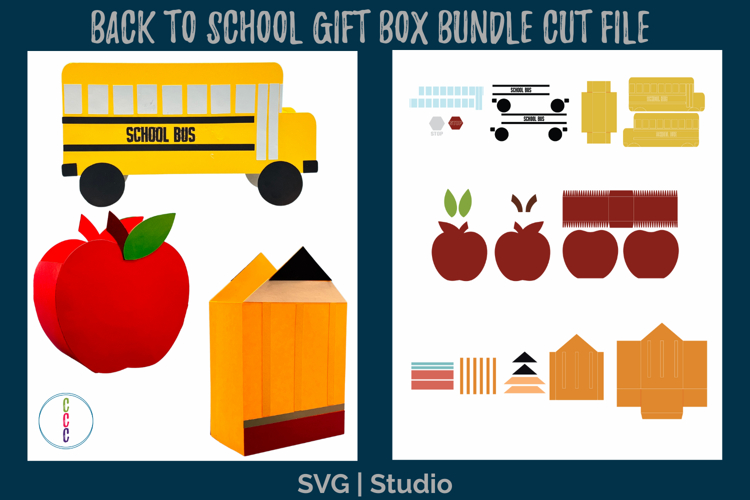 3D School Themed Treat Box - Teacher Appreciation Gift Box