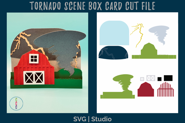 Tornado Box Card - Storm Chaser Card SVG - Tornado Wrangler