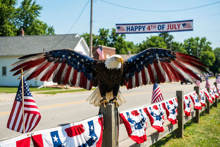 Eagle Flag 4th of July