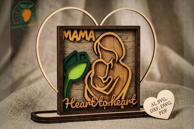 Mothers Day 3D Laser Cut File