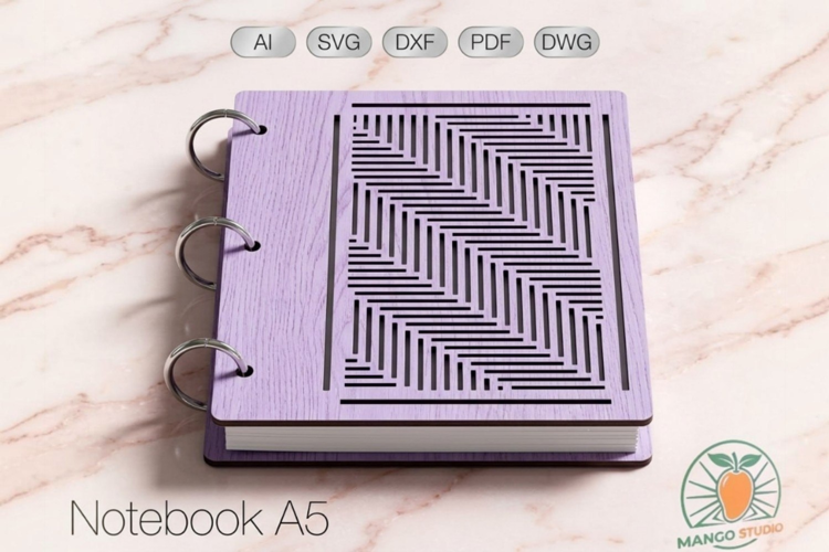 A5 Wooden Journal S2 Laser Cut File