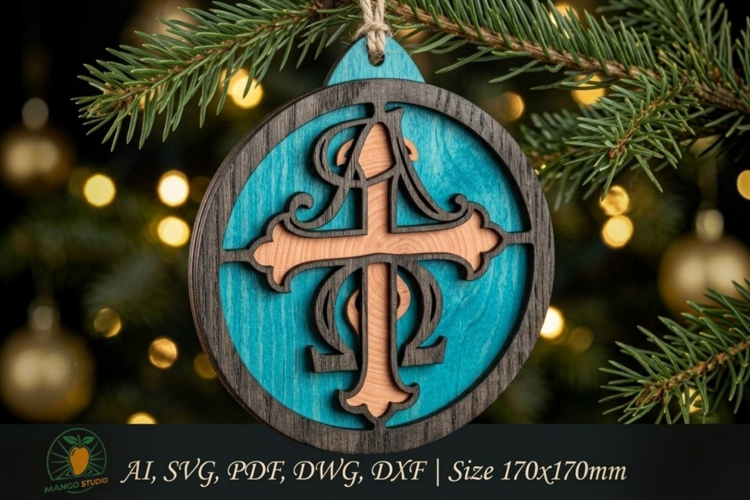 3D Alpha Omega Cross Laser Cut File