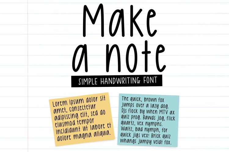 Make a Note natural handwriting font (1852837) Handwritten Font Bundles