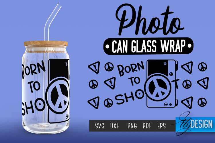 Photo Can Glass Wrap | Can Glass Wrap SVG | SVG File v.2