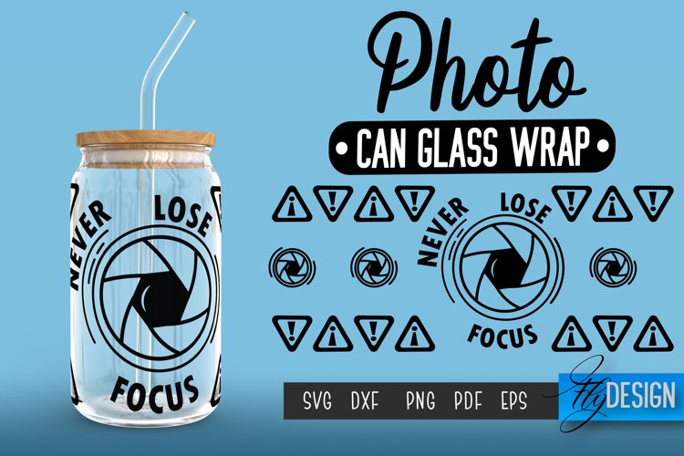 Photo Can Glass Wrap | Can Glass Wrap SVG | SVG File v.3 example image 1