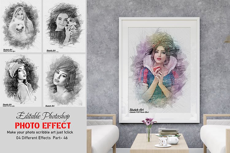 Photoshop Sketch Art Photo Effect example image 1