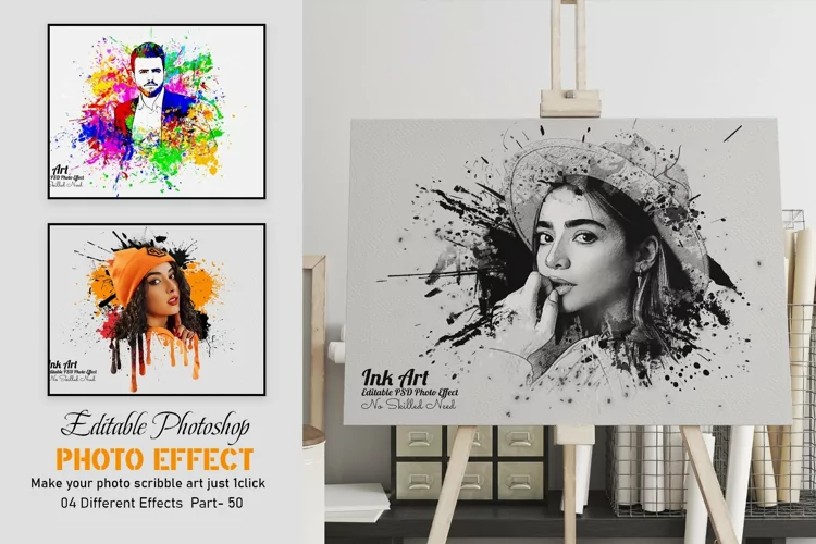 Ink Art Photoshop Photo Effect
