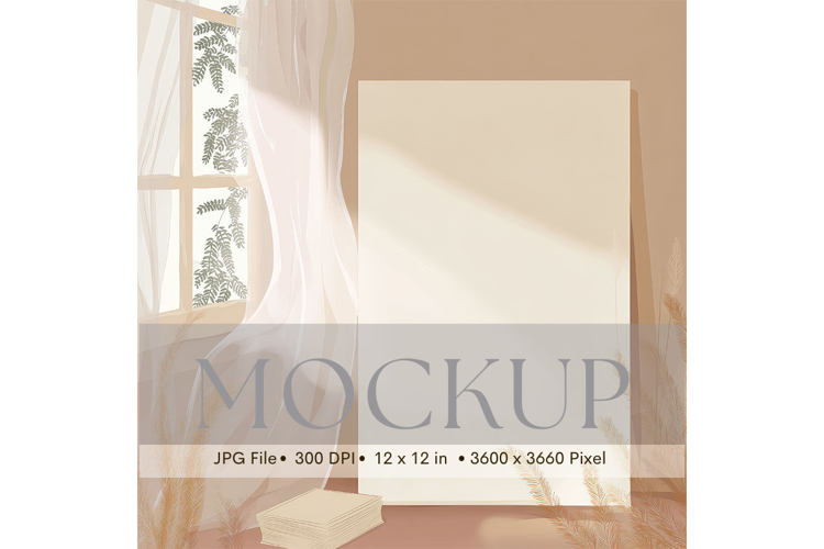 Photo Frame Mockup in Interior Room Studio Canvas Mockup_10