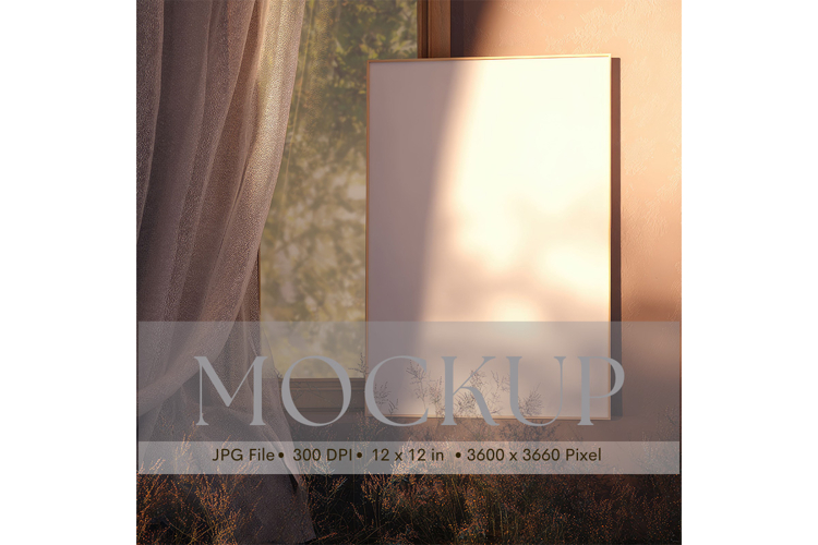 Photo Frame Mockup in Interior Room Studio Canvas Mockup_11
