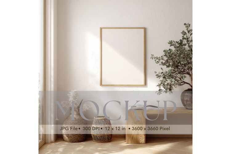 Photo Frame Mockup in Interior Room Studio Canvas Mockup_24