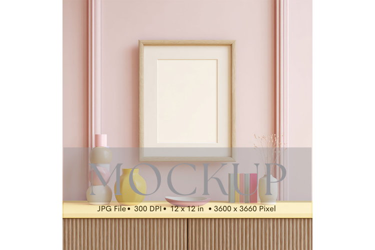 Photo Frame Mockup in Interior Room Studio Canvas Mockup_8