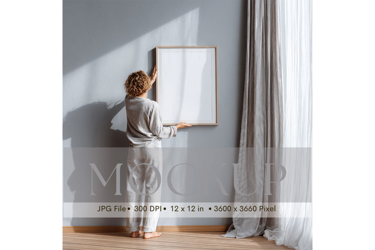 Photo Frame Mockup in Interior Room Studio Canvas Mockup_9