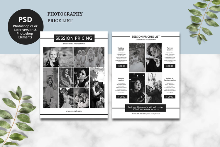 Photographer Pricing Flyer