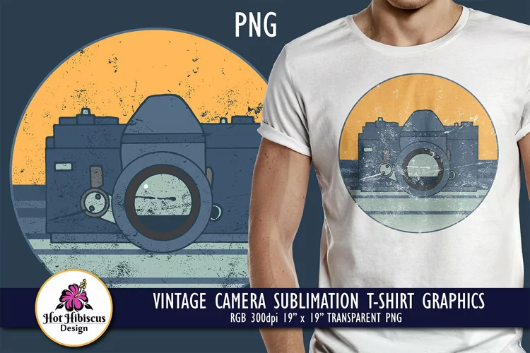 Vintage Camera T-shirt Sublimation | Retro Camera Graphics