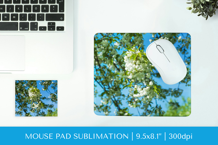 Cherry Blossom in bloom mouse pad sublimation design PNG 008